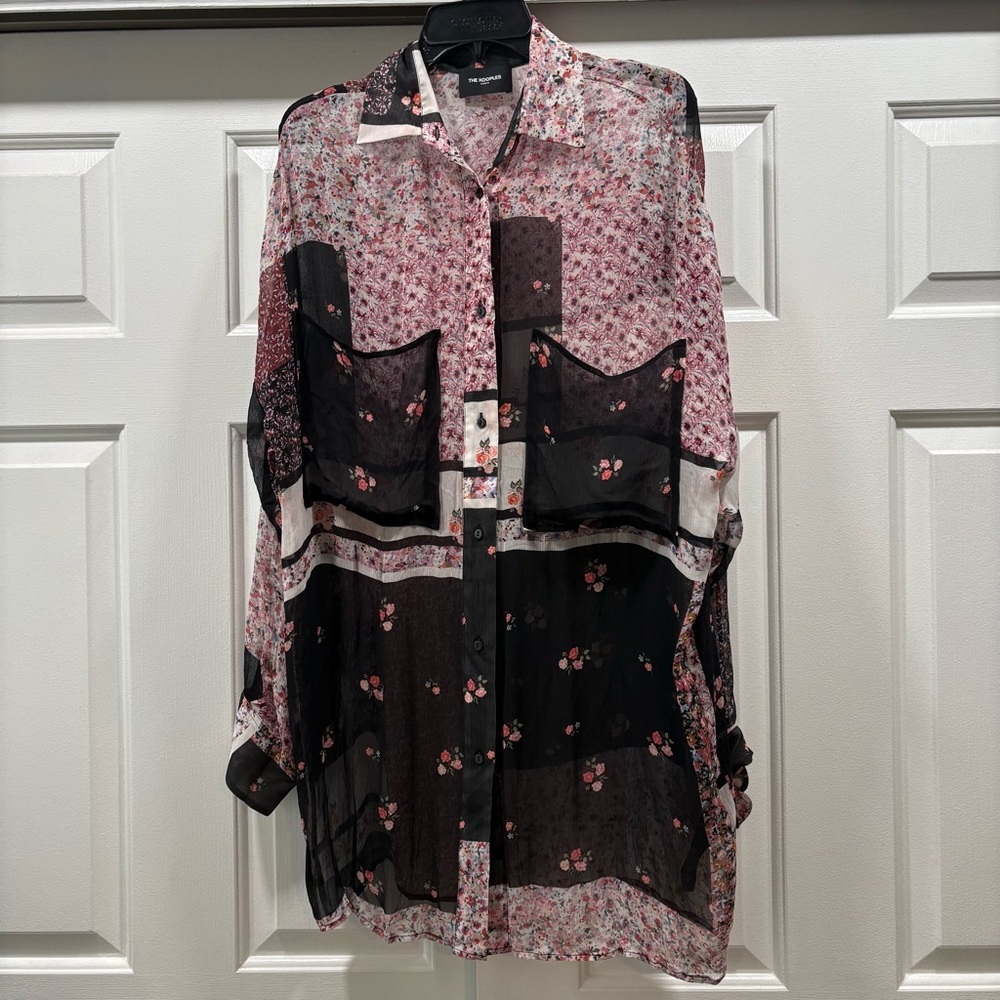 The Kooples Oversized Patchwork Roses Flowers Tun… - image 3